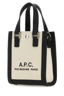 A.P.C. Two Tone Canvas And Leather Camille 2.0 Mini Handbag