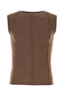 Gimaguas Brown Viskose Mischung Forat Weste