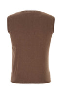 Gimaguas Brown Viskose Mischung Forat Weste