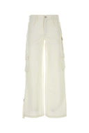 Gimaguas weiße Baumwollmischung Gabi Cargo Pant