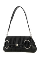 Gucci Schwarze kleine Gucci Horsebit Chain Leder-Umhängetasche