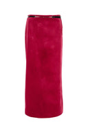 Falda de terciopelo de Gucci Fuchsia