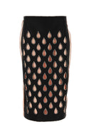 Gucci Two Tone Silk Skirt