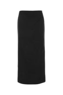 Falda de satén negro de Gucci