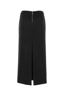 Falda de satén negro de Gucci
