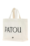Patou White Canvas Small Tote Patou Shopping Bag