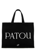 Patou Black Cotton Shopping Bag