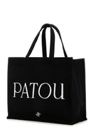 Patou Black Cotton Shopping Bag