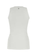 Patou White Cotton Tank Top