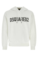 Sudadera de algodón blanco dsquared