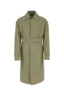 Jil Sander Army Green Cotton Trench Coat