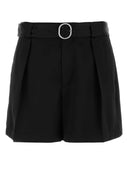 Jil Sander Black Viscose Blend Bermuda 반바지