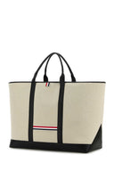Thom Browne Sand Canvas Travel Bag