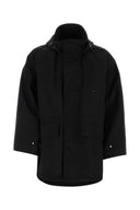 Wooyoungmi schwarzer Nylon -Windjäger