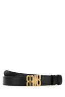 Miu Miu zwarte leren riem
