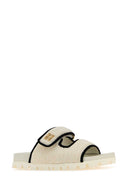 Miu Miu Ivory Crochet Slippers