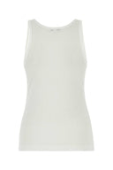 Agolde White Stretch Viscose Tank Top
