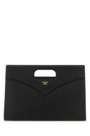 MCM Black Leder Diamond Handtasche