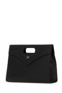 MCM Black Leder Diamond Handtasche