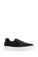 MCM Black Canvas und Leder Neo Terrain Slip Ons