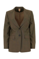 Max Mara Mud Wool Blend Apice Blazer