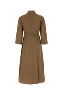 S Maxmara Mud Poplin Olimpia Shirt Dress