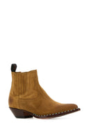 Sonora Camel Suede Hidalgo Mini Ankle Boots
