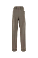Sportmax Cappuccino Wool Ferito Pant