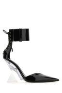 The Attico Black Leather Morgan Pumps