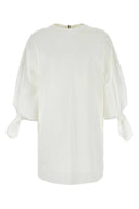 Max Mara White Stretch Nylon Blend Agora T-shirt mini robe