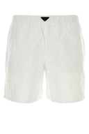 Prada White Re Nylon Swimming Shorts