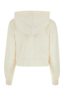 Sudadera de algodón marfil de palmera