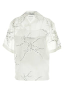 Prada White Silk Blend See Through Shirt