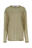 Prada Khaki Lyocell Mischung übergroße T -Shirt