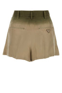 Prada Salbei grüne Seidenshorts