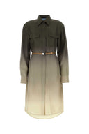 Robe de chemise à serperie multicolore prada