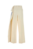 JW Anderson Elfenbein Baumwollmischung Wide Leg Pant