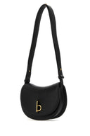 Burberry Black Leather Mini Hocking Horse Shoulder Bags