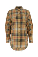 Camisa de algodón elástica bordada de Burberry