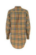 Camisa de algodón elástica bordada de Burberry