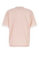 Camiseta de gran tamaño de algodón rosa burberry