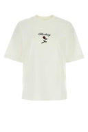 Burberry White Stretch Cotton T Camiseta