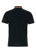 Polo de piquet negro de Burberry