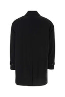 Burberry Black Gabardine Heritage Camden Overcoat