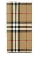 Billetera de lona impresa en burberry