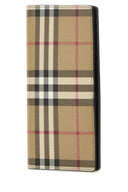Billetera de lona impresa en burberry