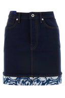 Burberry Dunkelblauer Denim Minirock