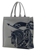Burberry Embroidered Canvas Shopping Bag
