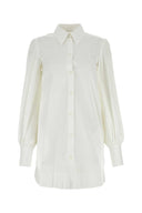 Off White White Poplin Shirt Mini Dress