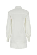 Off White White Poplin Shirt Mini Dress
